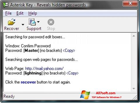 સ્ક્રીનશૉટ Asterisk Key Windows 7