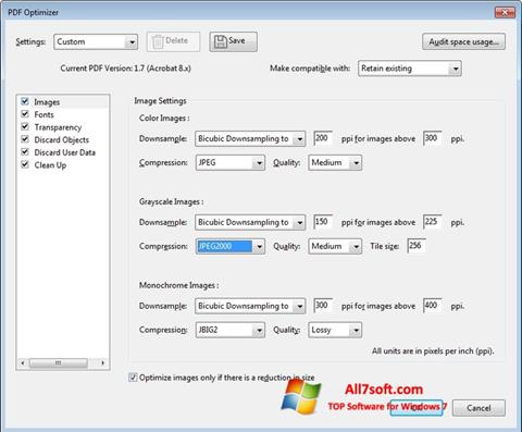 સ્ક્રીનશૉટ Adobe Acrobat Pro DC Windows 7