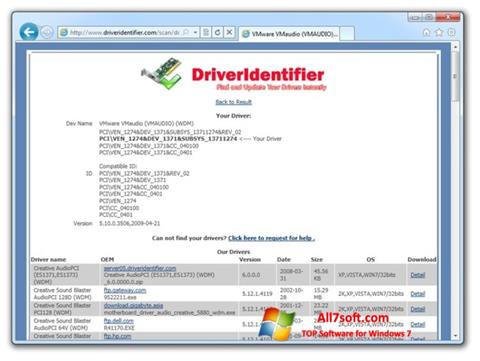 સ્ક્રીનશૉટ Driver Identifier Windows 7
