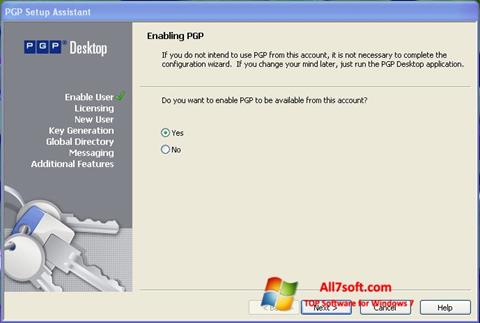 સ્ક્રીનશૉટ PGP Desktop Windows 7