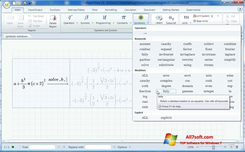 સ્ક્રીનશૉટ MathCAD Windows 7