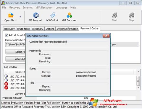 સ્ક્રીનશૉટ Advanced Office Password Recovery Windows 7
