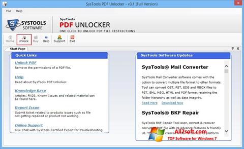 સ્ક્રીનશૉટ PDF Unlocker Windows 7