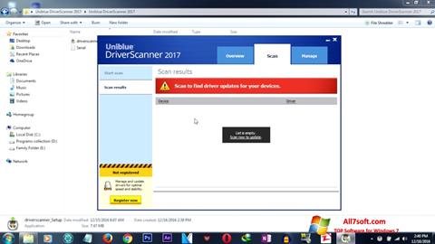સ્ક્રીનશૉટ DriverScanner Windows 7