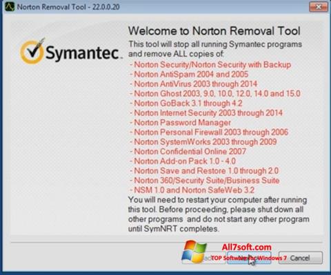 સ્ક્રીનશૉટ Norton Removal Tool Windows 7