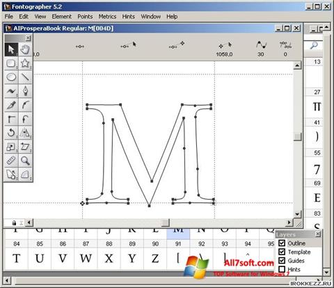 સ્ક્રીનશૉટ Fontographer Windows 7