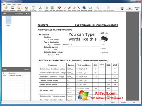સ્ક્રીનશૉટ PDF Editor Windows 7