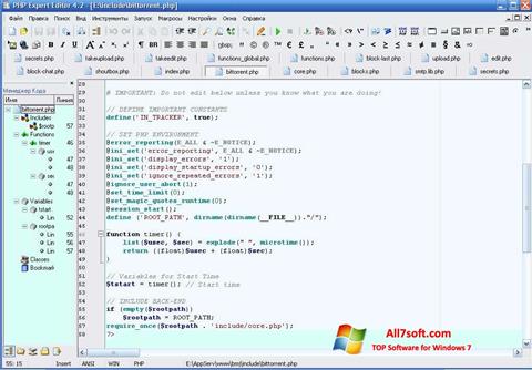 સ્ક્રીનશૉટ PHP Expert Editor Windows 7