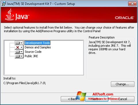 સ્ક્રીનશૉટ Java SE Development Kit Windows 7