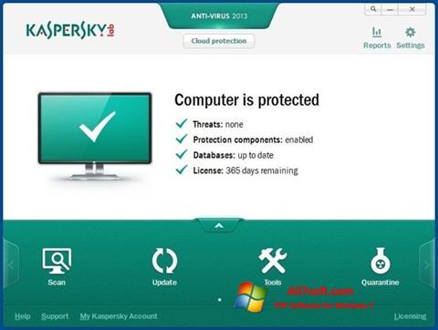 સ્ક્રીનશૉટ Kaspersky AntiVirus Windows 7
