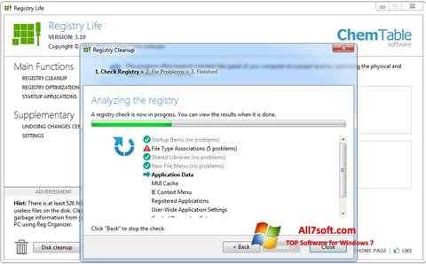 સ્ક્રીનશૉટ Registry Life Windows 7
