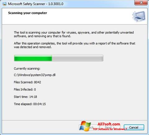 સ્ક્રીનશૉટ Microsoft Safety Scanner Windows 7