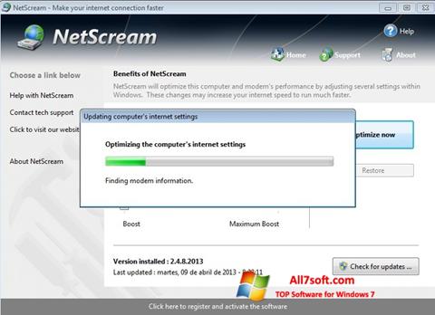 સ્ક્રીનશૉટ NetScream Windows 7