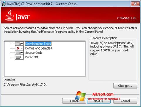 સ્ક્રીનશૉટ Java Development Kit Windows 7