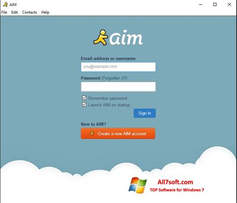 સ્ક્રીનશૉટ AOL Instant Messenger Windows 7