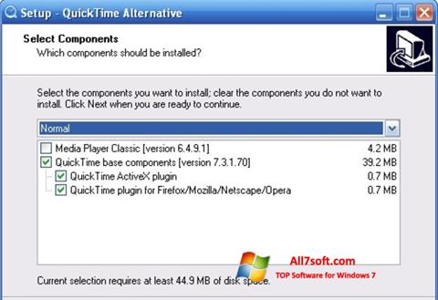 સ્ક્રીનશૉટ QuickTime Alternative Windows 7