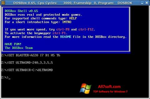 સ્ક્રીનશૉટ DOSBox Windows 7