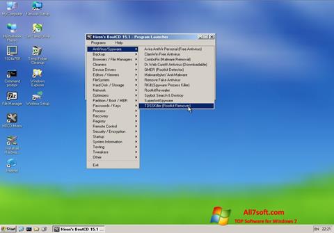 સ્ક્રીનશૉટ Hirens Boot CD Windows 7