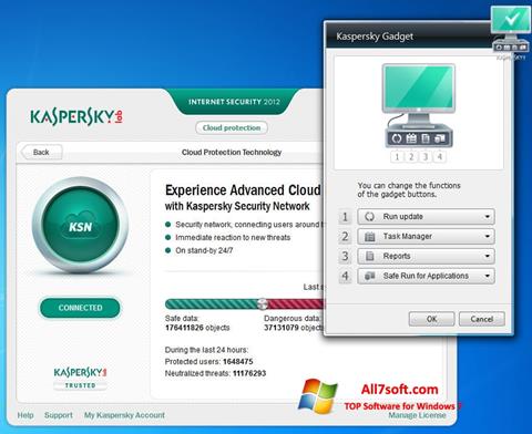 સ્ક્રીનશૉટ Kaspersky Internet Security Windows 7