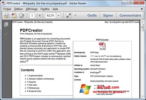 સ્ક્રીનશૉટ PDFCreator Windows 7