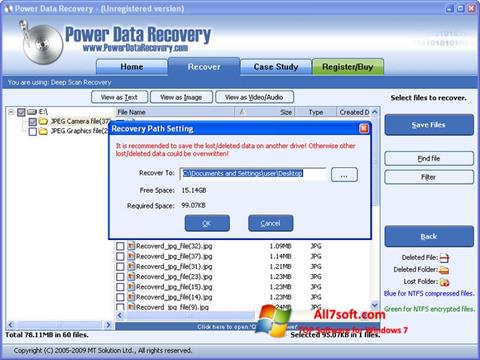 સ્ક્રીનશૉટ Power Data Recovery Windows 7