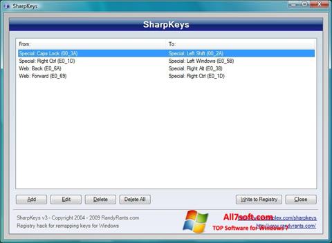 સ્ક્રીનશૉટ SharpKeys Windows 7