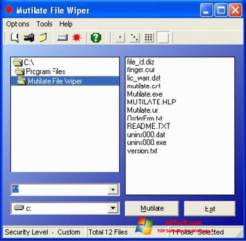 સ્ક્રીનશૉટ Free File Wiper Windows 7