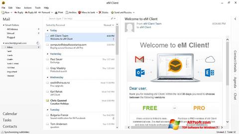 સ્ક્રીનશૉટ eM Client Windows 7
