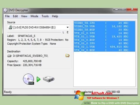 સ્ક્રીનશૉટ DVD Decrypter Windows 7