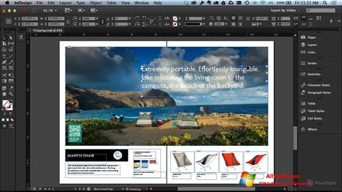 સ્ક્રીનશૉટ Adobe InDesign Windows 7