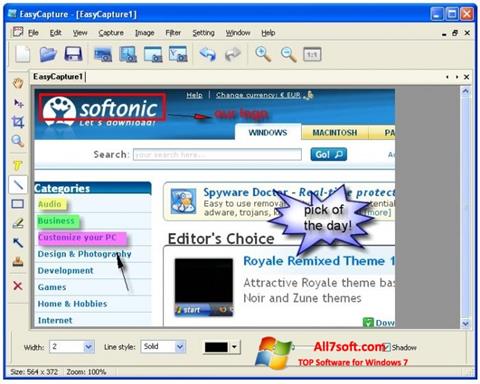 સ્ક્રીનશૉટ EasyCapture Windows 7