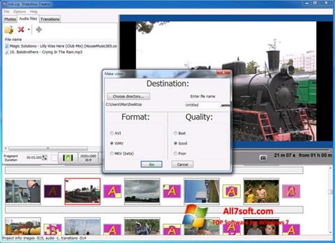 સ્ક્રીનશૉટ Bolide Slideshow Creator Windows 7