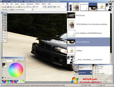 સ્ક્રીનશૉટ Paint.NET Windows 7
