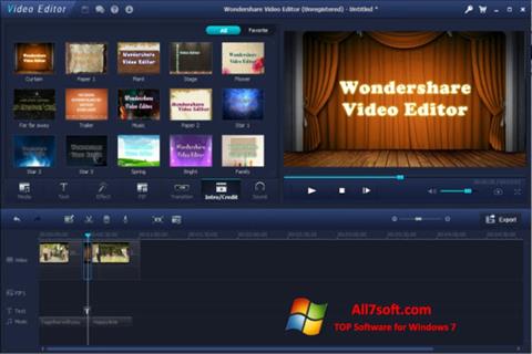 સ્ક્રીનશૉટ Wondershare Video Editor Windows 7
