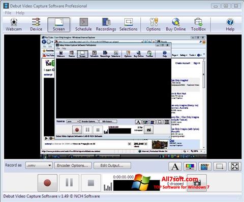 સ્ક્રીનશૉટ Debut Video Capture Windows 7