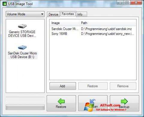 સ્ક્રીનશૉટ USB Image Tool Windows 7