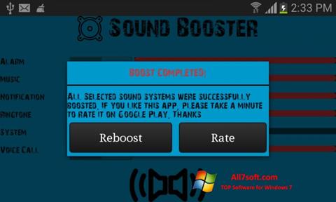 સ્ક્રીનશૉટ Sound Booster Windows 7