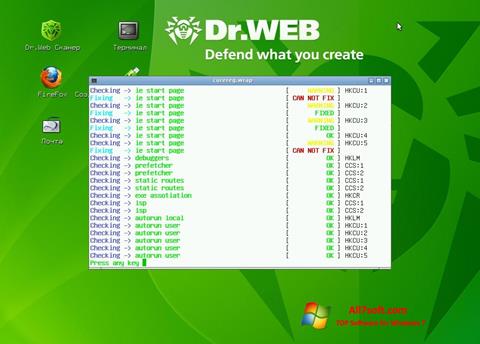 સ્ક્રીનશૉટ Dr.Web LiveCD Windows 7