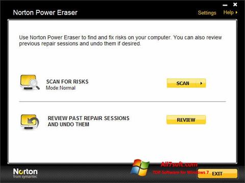સ્ક્રીનશૉટ Norton Power Eraser Windows 7