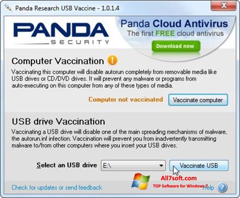 સ્ક્રીનશૉટ Panda USB Vaccine Windows 7