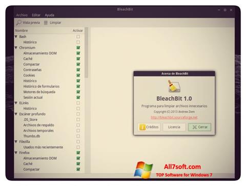 સ્ક્રીનશૉટ BleachBit Windows 7
