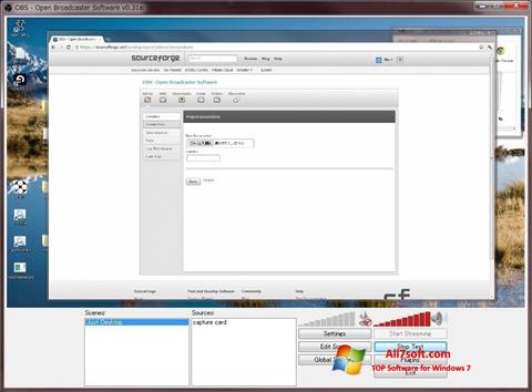 સ્ક્રીનશૉટ Open Broadcaster Software Windows 7