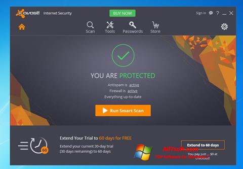 સ્ક્રીનશૉટ Avast Internet Security Windows 7