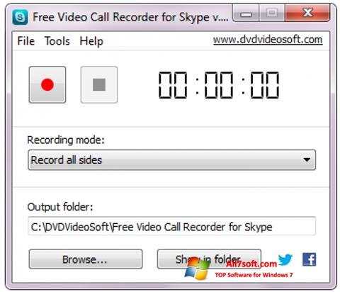 સ્ક્રીનશૉટ Free Video Call Recorder for Skype Windows 7