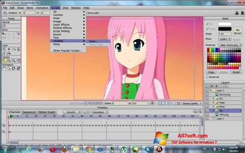 સ્ક્રીનશૉટ Anime Studio Windows 7