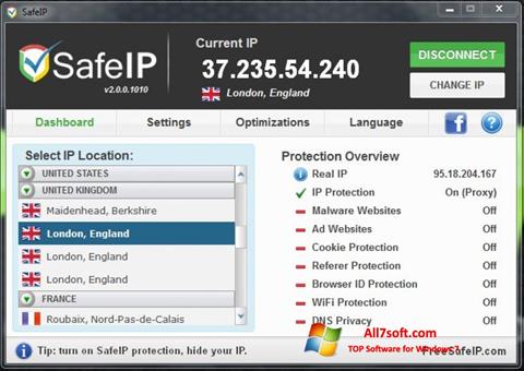 સ્ક્રીનશૉટ SafeIP Windows 7