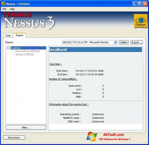 સ્ક્રીનશૉટ Nessus Windows 7