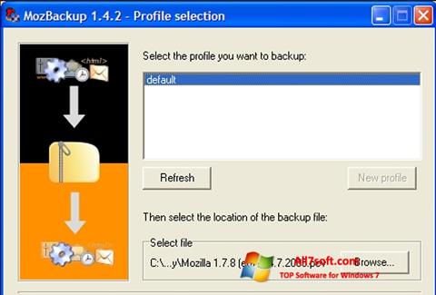 સ્ક્રીનશૉટ MozBackup Windows 7