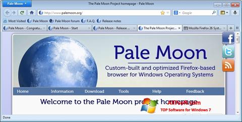 સ્ક્રીનશૉટ Pale Moon Windows 7