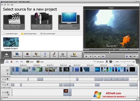 સ્ક્રીનશૉટ AVS Video Editor Windows 7